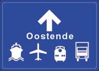 Ostend Road Sign - Belgium - Neils Travel Web