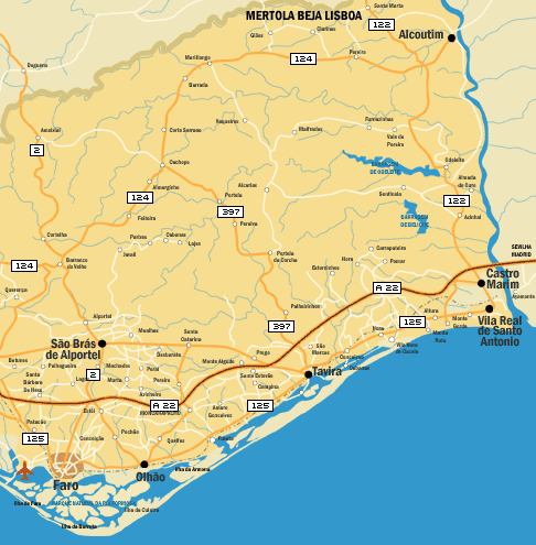 East Algarve Map